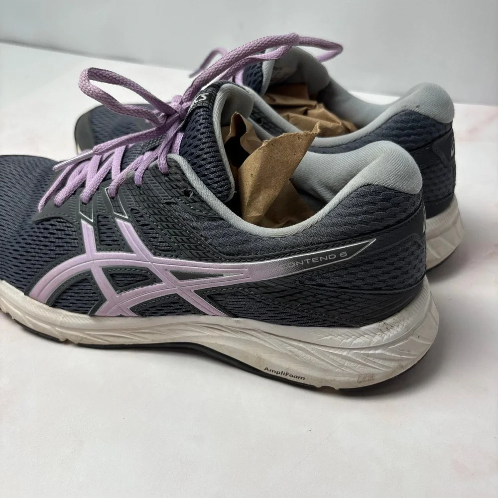 ASICS Gel-Contend 6 Womens Running Shoes Size 10 Graphite Grey Lavender 1012A570